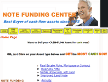 Tablet Screenshot of notefundingcenter.com